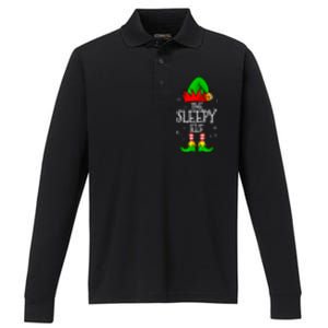 The Sleepy Elf Christmas Family Matching Xmas Performance Long Sleeve Polo