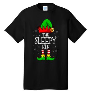 The Sleepy Elf Christmas Family Matching Xmas Tall T-Shirt