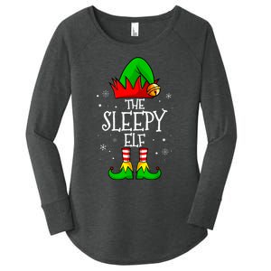 The Sleepy Elf Christmas Family Matching Xmas Women's Perfect Tri Tunic Long Sleeve Shirt