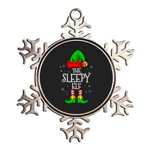 The Sleepy Elf Christmas Family Matching Xmas Metallic Star Ornament