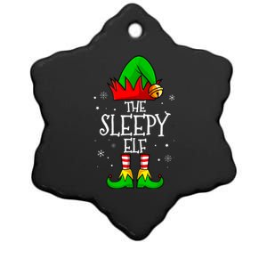 The Sleepy Elf Christmas Family Matching Xmas Ceramic Star Ornament