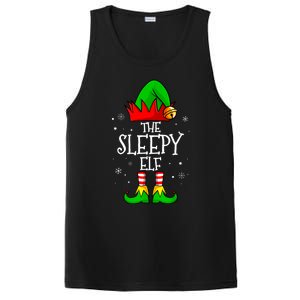 The Sleepy Elf Christmas Family Matching Xmas PosiCharge Competitor Tank