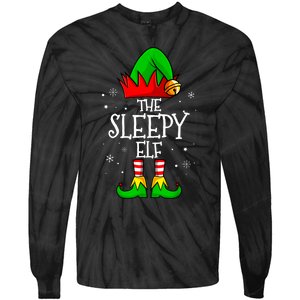 The Sleepy Elf Christmas Family Matching Xmas Tie-Dye Long Sleeve Shirt