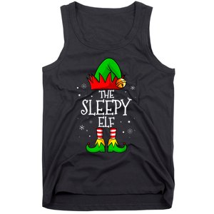 The Sleepy Elf Christmas Family Matching Xmas Tank Top