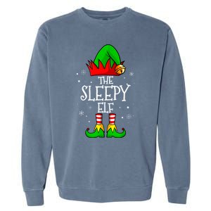 The Sleepy Elf Christmas Family Matching Xmas Garment-Dyed Sweatshirt