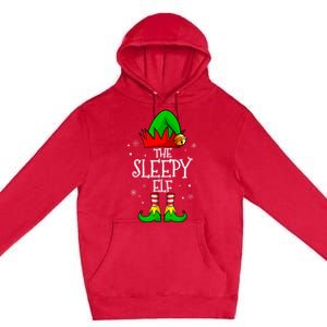 The Sleepy Elf Christmas Family Matching Xmas Premium Pullover Hoodie