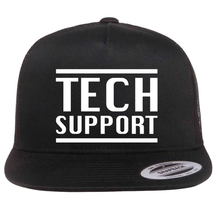 Tech Support Elon Musk Flat Bill Trucker Hat