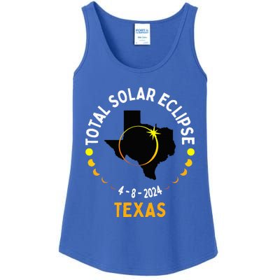 Texas Solar Eclipse 2024 Party Total Usa Map Totality Ladies Essential Tank