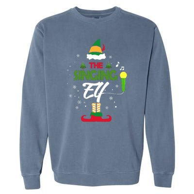 The Singing Elf Singer Group Matching Family Christmas Gift Garment-Dyed Sweatshirt