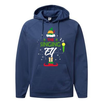 The Singing Elf Singer Group Matching Family Christmas Gift Performance Fleece Hoodie