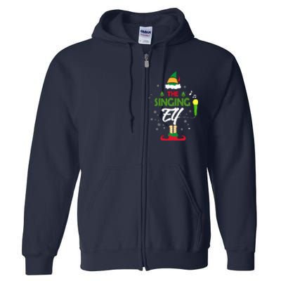 The Singing Elf Singer Group Matching Family Christmas Gift Full Zip Hoodie