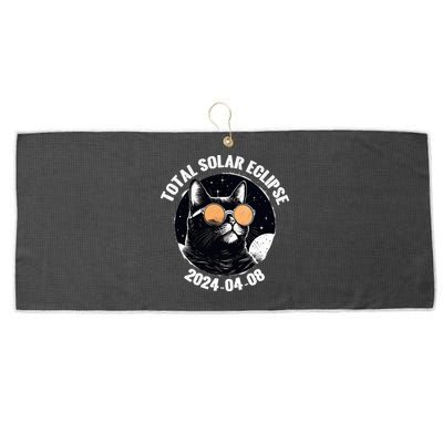 Total Solar Eclipse 2024  Large Microfiber Waffle Golf Towel