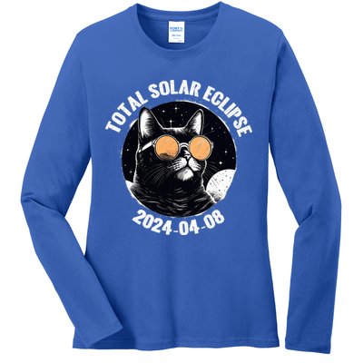 Total Solar Eclipse 2024  Ladies Long Sleeve Shirt