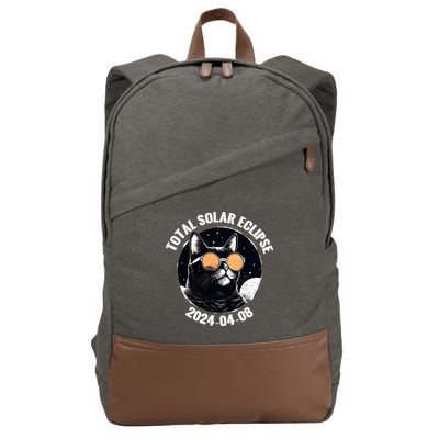 Total Solar Eclipse 2024  Cotton Canvas Backpack