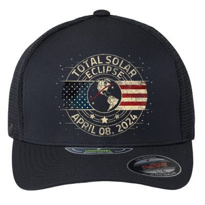 Total Solar Eclipse 2024 Vintage Flexfit Unipanel Trucker Cap