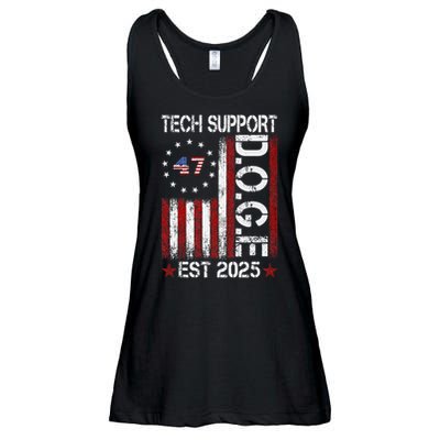 Tech Support Elon DOGE Gift Ladies Essential Flowy Tank