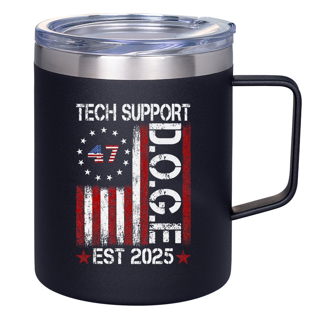 Tech Support Elon DOGE Gift 12oz Stainless Steel Coffee Mug