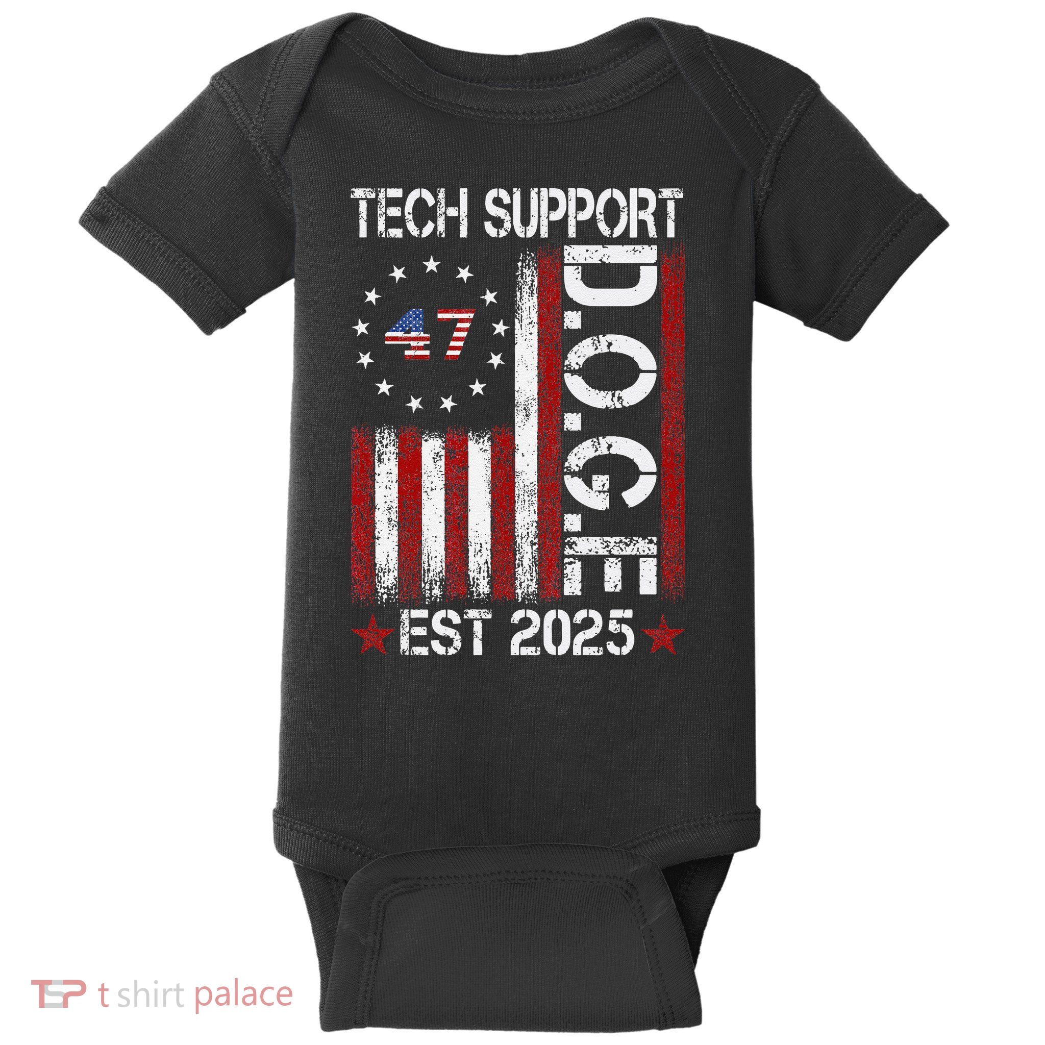 Tech Support Elon DOGE Gift Baby Bodysuit