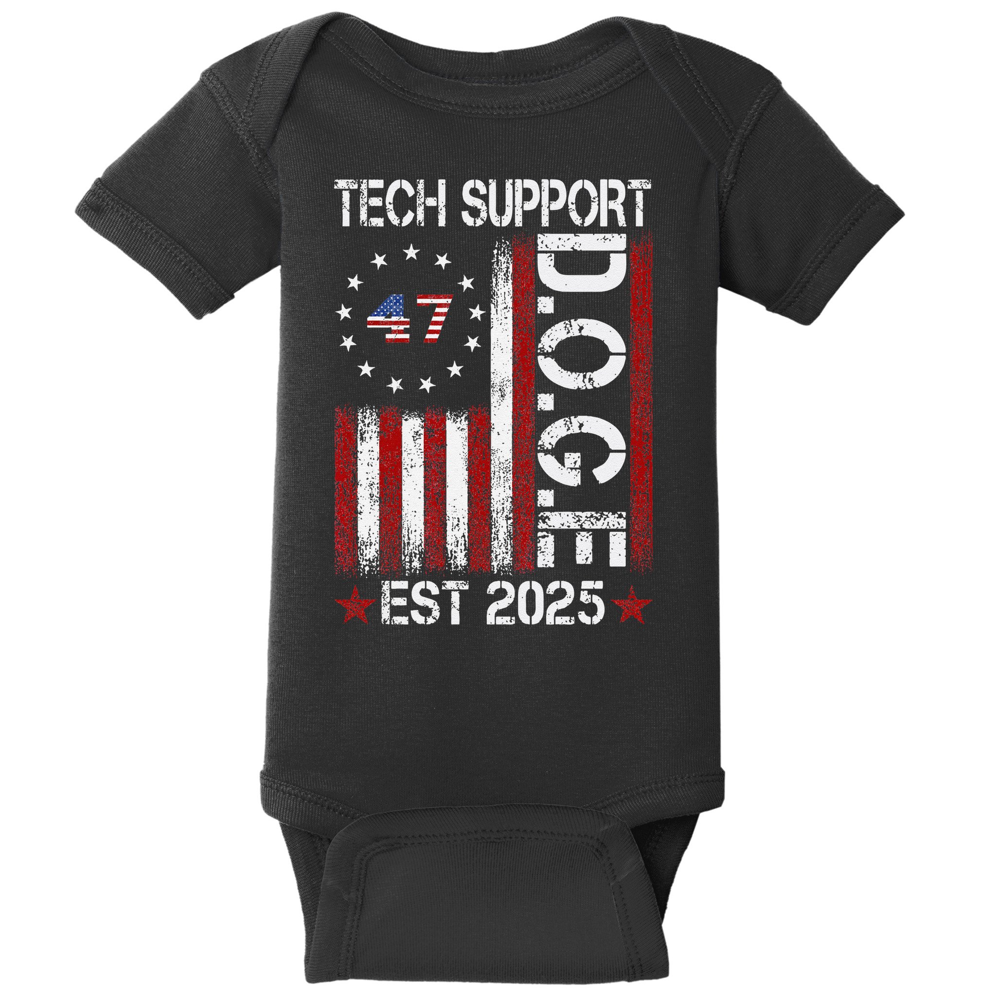 Tech Support Elon DOGE Gift Baby Bodysuit