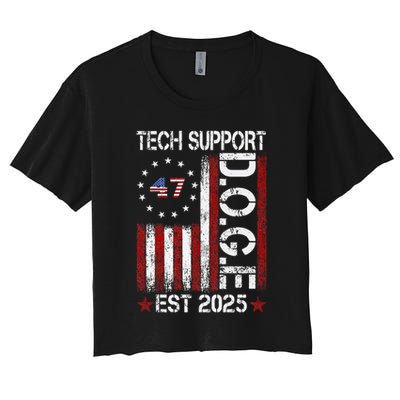 Tech Support Elon DOGE Gift Crop Top