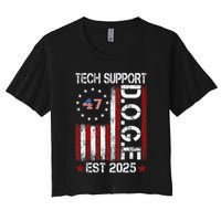 Tech Support Elon DOGE Gift Women's Crop Top Tee