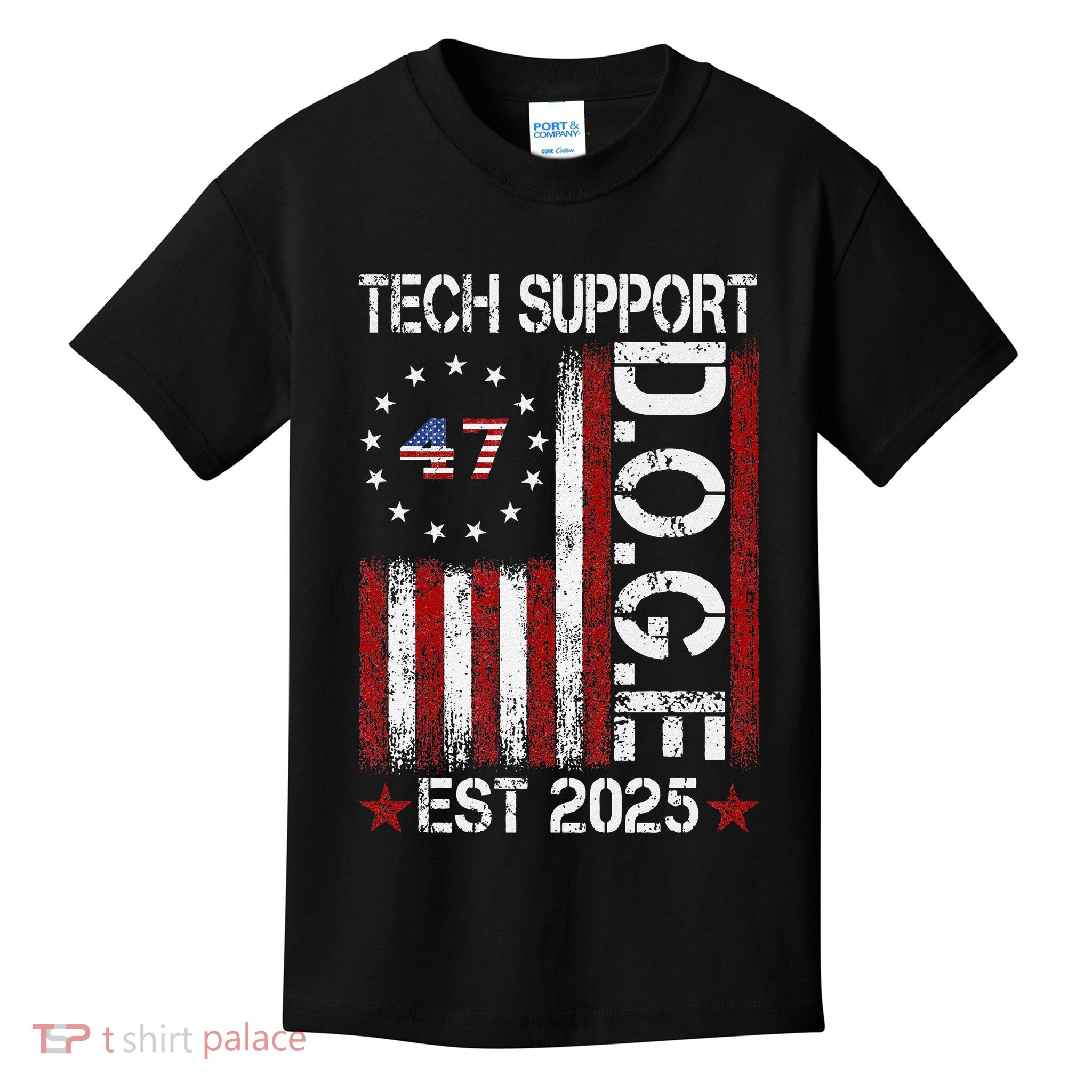 Tech Support Elon DOGE Gift Kids T-Shirt