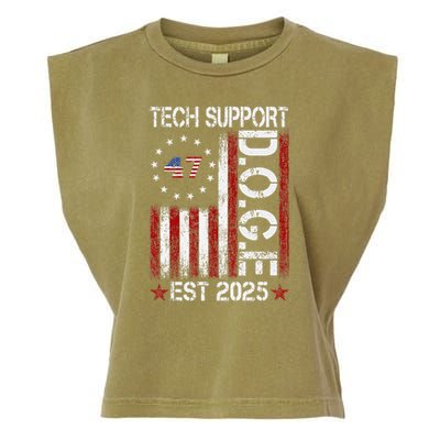 Tech Support Elon DOGE Gift Garment-Dyed Women's Muscle Tee