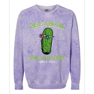 Total Solar Eclipse Pickle Big Dill 2024 Colorblast Crewneck Sweatshirt