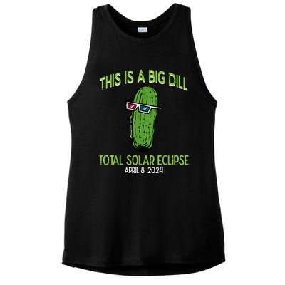 Total Solar Eclipse Pickle Big Dill 2024 Ladies PosiCharge Tri-Blend Wicking Tank