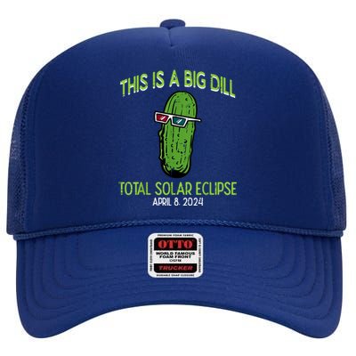 Total Solar Eclipse Pickle Big Dill 2024 High Crown Mesh Back Trucker Hat