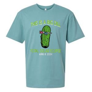 Total Solar Eclipse Pickle Big Dill 2024 Sueded Cloud Jersey T-Shirt