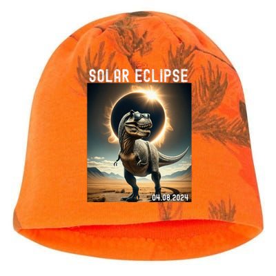 Total Solar Eclipse Trex Dinosaur April 8 2024 Kati - Camo Knit Beanie