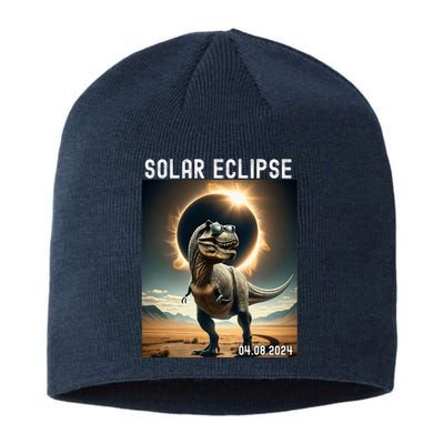 Total Solar Eclipse Trex Dinosaur April 8 2024 Sustainable Beanie