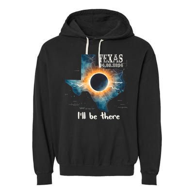 Total Solar Eclipse 2024 Texas Garment-Dyed Fleece Hoodie
