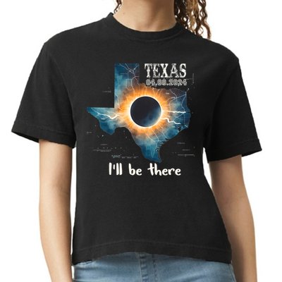 Total Solar Eclipse 2024 Texas Comfort Colors Boxy T-Shirt