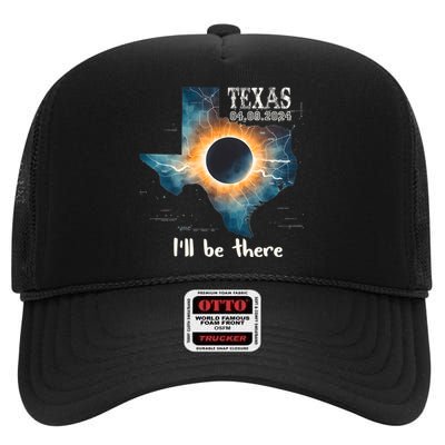 Total Solar Eclipse 2024 Texas High Crown Mesh Back Trucker Hat