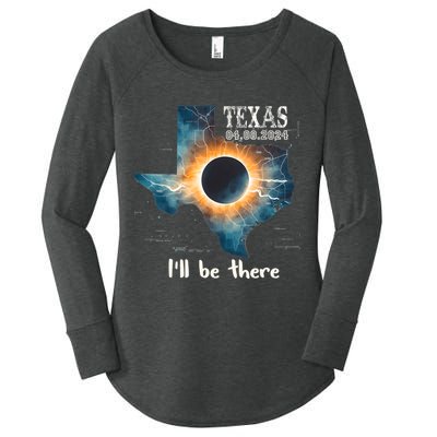 Total Solar Eclipse 2024 Texas Women's Perfect Tri Tunic Long Sleeve Shirt