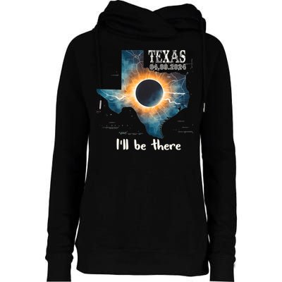 Total Solar Eclipse 2024 Texas Womens Funnel Neck Pullover Hood