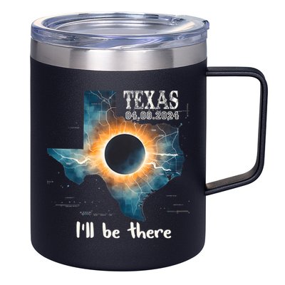 Total Solar Eclipse 2024 Texas 12oz Stainless Steel Coffee Mug