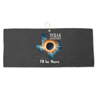 Total Solar Eclipse 2024 Texas Large Microfiber Waffle Golf Towel