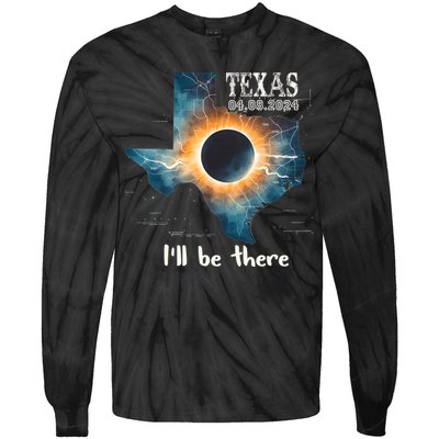 Total Solar Eclipse 2024 Texas Tie-Dye Long Sleeve Shirt