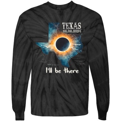 Total Solar Eclipse 2024 Texas Tie-Dye Long Sleeve Shirt