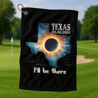Total Solar Eclipse 2024 Texas Golf Towel