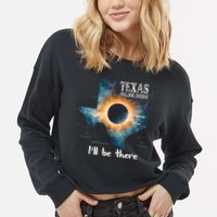 Total Solar Eclipse 2024 Texas Cropped Pullover Crew