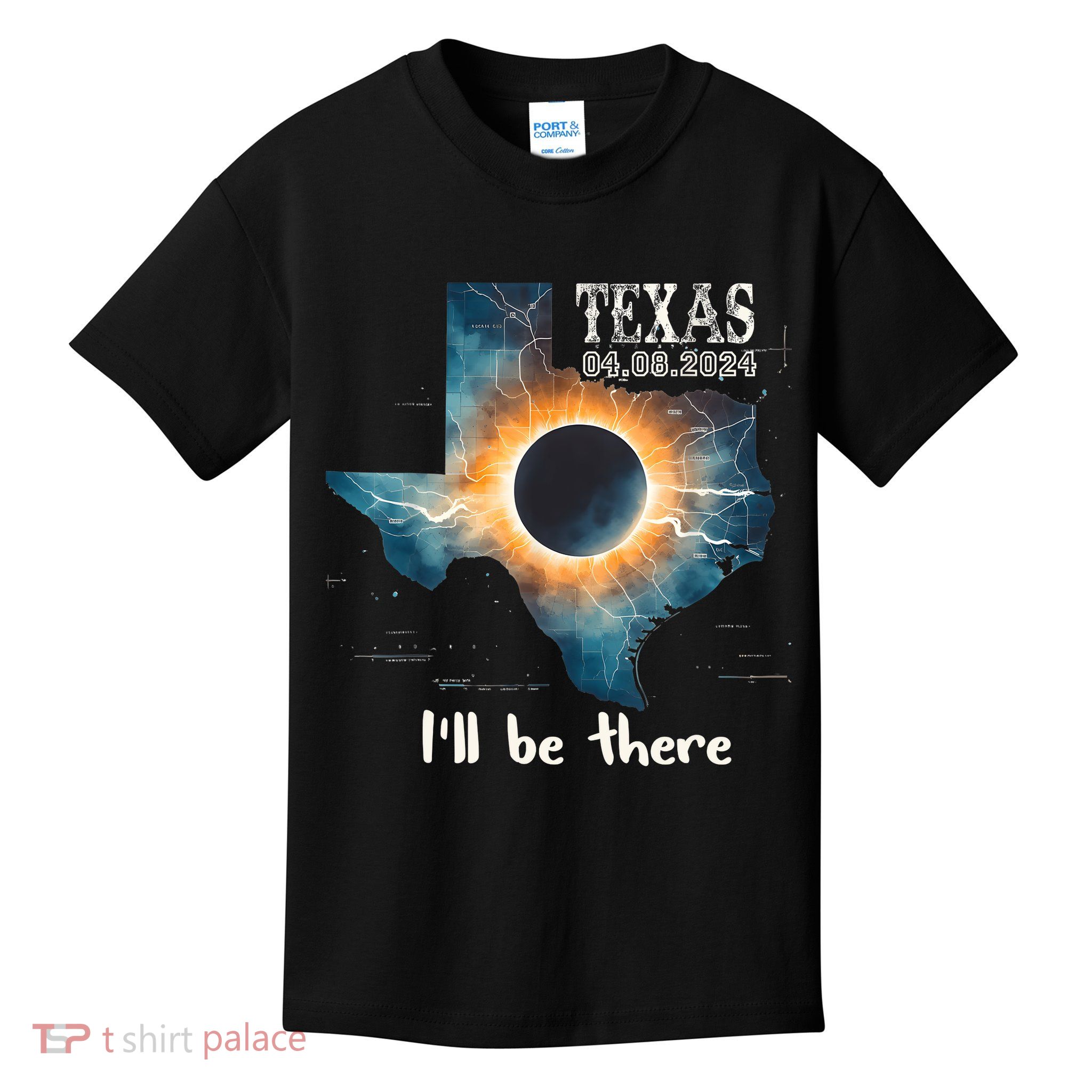 Total Solar Eclipse 2024 Texas Kids T-Shirt