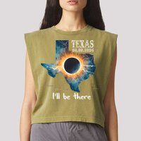 Total Solar Eclipse 2024 Texas Garment-Dyed Women's Muscle Tee