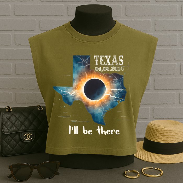 Total Solar Eclipse 2024 Texas Garment-Dyed Women's Muscle Tee