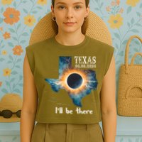Total Solar Eclipse 2024 Texas Garment-Dyed Women's Muscle Tee