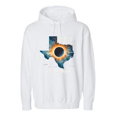 Total Solar Eclipse 2024 Texas Garment-Dyed Fleece Hoodie