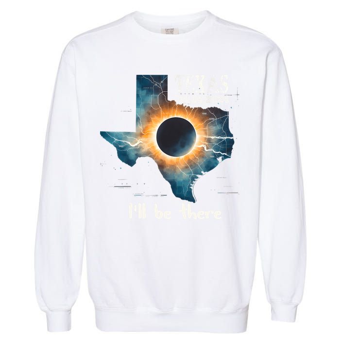 Total Solar Eclipse 2024 Texas Garment-Dyed Sweatshirt